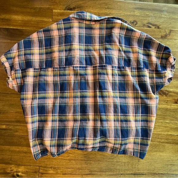 Madewell Tie Hem Plaid Button Down Shirt S Western - Picture 6 of 7